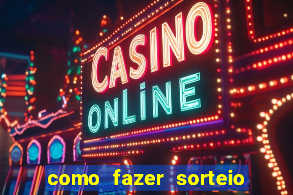 como fazer sorteio de cores online